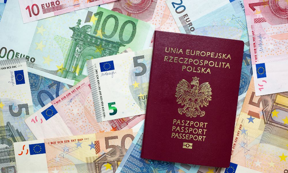 תמונה של דרכון פולני במרכז